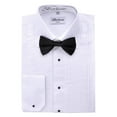 thumbnail image 1 of Berlioni Italy Men's Tuxedo Dress Shirt with Bow-Tie (Lay-Down 135, 5XL Sleeve: 38/39), 1 of 2