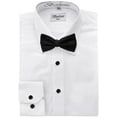 thumbnail image 1 of Berlioni Italy Men's Tuxedo Dress Shirt with Bow-Tie (Lay-Down Plain 133, 5XL (21-21½) sleeve: 38/39), 1 of 1