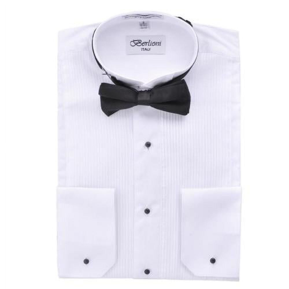 The Savile Row Company London Camicia Da Sera Bianca Plissettata Frontale Da Uomo Classica Doppio Polsino Bianco 43 Cm 126273794 - Foto 12