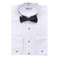 thumbnail image 1 of Berlioni Italy Men's Tuxedo Dress Shirt with Bow-Tie (Wing-Tip 130, L (16-16) sleeve: 32/33), 1 of 2