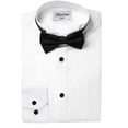 thumbnail image 1 of Berlioni Italy Men's Tuxedo Dress Shirt with Bow-Tie (Wing-Tip Plain 136, XL (17-17½) sleeve: 32/33), 1 of 1