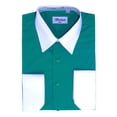 thumbnail image 1 of Berlioni Italy White Collar & Cuffs Mens Two Tone Dress Shirt 19 Colors & Sizes, 1 of 2