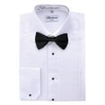 thumbnail image 1 of Berlioni Men's Long Sleeve Tuxedo Dress Shirt White Laydown Small 32/33 Sleeve, 1 of 2