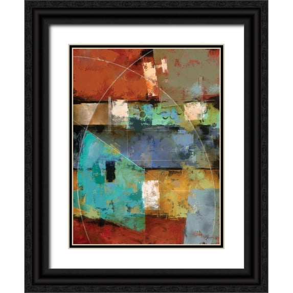 Berman, Ken 25x32 Black Ornate Wood Framed with Double Matting Museum Art Print Titled - Uptown Split