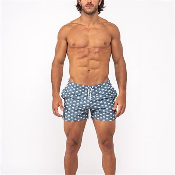 Bermies GREYELEPHANT-M Grey Elephant Mens Swim Trunks - Medium
