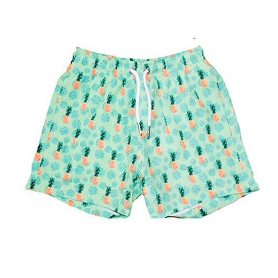 Bermies PINEAPPLEVIBES-10 Pineapple Vibes Kids Swim Trunks - Size 10