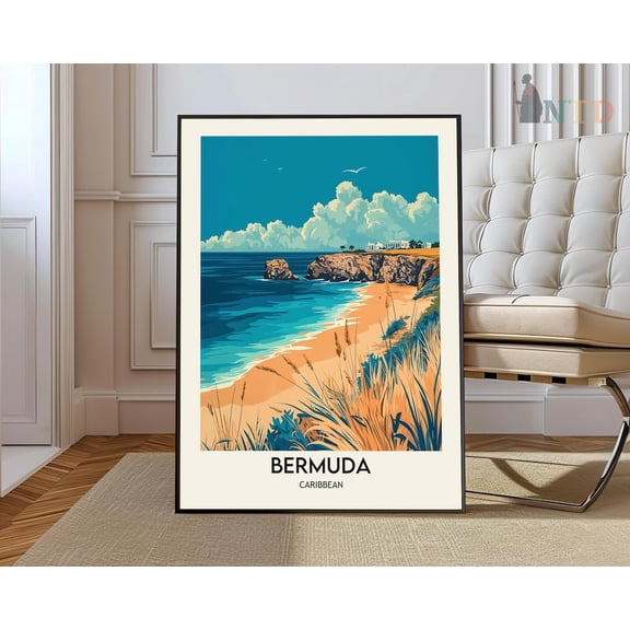 Bermuda Atlantic Island Poster, Unframed Paper Poster 8x10in