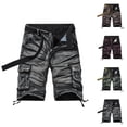 thumbnail image 1 of Bermuda Cargo Shorts for Men 2026 Summer Fashion Casual Relaxed Fit Distressed Shorts with Pockets Streetwear, 1 of 5