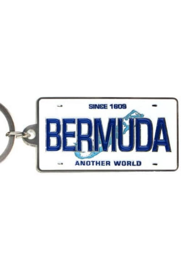 Bermuda Caribbean License Plate Metal Rectangular Souvenir Keychain2.25" X 1.25"