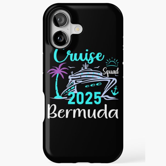 Bermuda Cruise Squad 2025 Family Holiday Trip iPhone Case 17 through 11 Pro Max