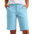thumbnail image 1 of Bermuda Golf Shorts For Women Quick Dry Active Shorts Knee Length High Waisted Elastic Short Pant Baggy Relaxed Fit Lounge Breathable Sweat-Pant - (Above Knee-Length Style), 1 of 8