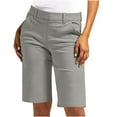 thumbnail image 1 of Bermuda Golf Shorts For Women Quick Dry Active Shorts Knee Length High Waisted Elastic Short Pant Baggy Relaxed Fit Lounge Breathable Sweat-Pant - (Above Knee-Length Style), 1 of 7