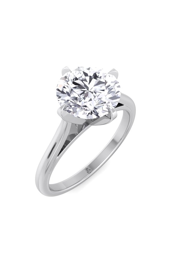 Bermuda - Moissanite Round Cut Lab Diamond Solitaire Engagement Ring