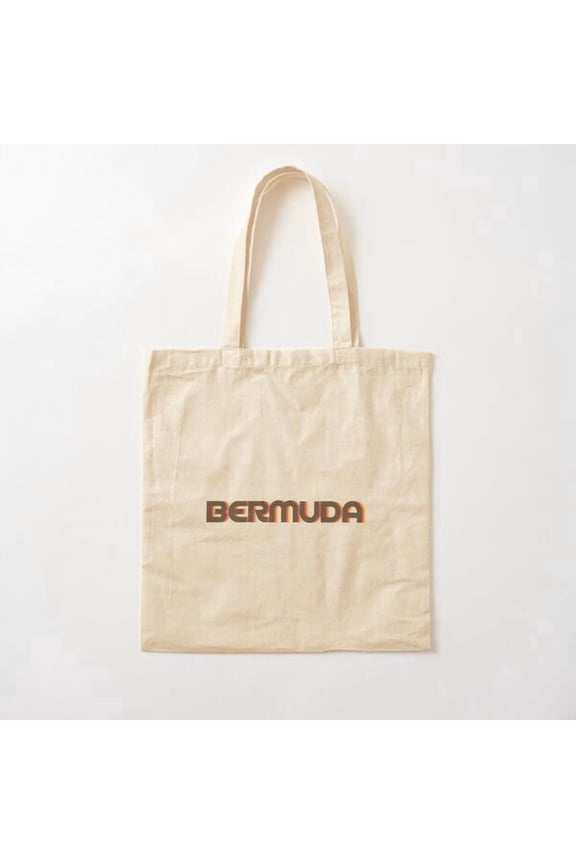 Bermuda Retro Canvas Tote Bags, Reusable Shopping Bag