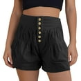 thumbnail image 1 of Bermuda Ripped Jeans Shorts for Women Trendy 2025 Summer Flowy Jean Button Up High Waisted Wide Leg Denim Skort Casual Summer Jean Shorts with Pockets S-2XL, 1 of 4