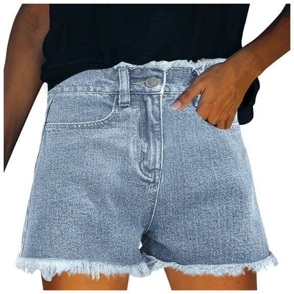 Bermuda Ripped Jeans Shorts for Women Retro Yellow Mud Denim Jeans A High Waist Straight Leg Wide Leg Trendy Casual Shorts S-2XL