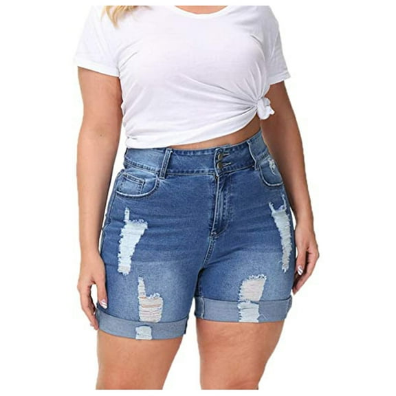 Bermuda Ripped Jeans Shorts for Women Trendy 2025 Denim Frayed Tassel Ripped Jeans Multicolor Pants Jeans Baggy Dressy Casual Womens Jorts S-2XL