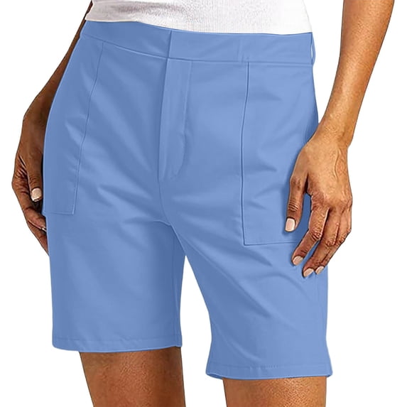Bermuda Shorts Womens Golf Shorts Pull On Mid Rise Stretch With Pockets Summer Utility Comfort Hiking Short Pants 2XL