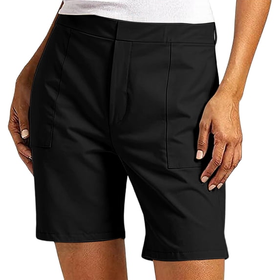 Bermuda Shorts Womens Golf Shorts Pull On Mid Rise Stretch With Pockets Summer Utility Comfort Hiking Short Pants XL