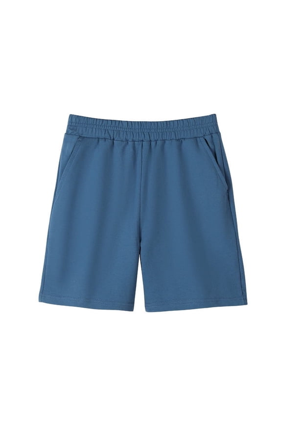 Bermuda Shorts for Boys and Girls Toddler Kids Elastic Waist Shorts Summer Casual Shorts for Children with Pockets Size 4-16 Years