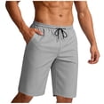 thumbnail image 1 of Bermuda Shorts for Men Pull On Drawstring Elastic Waist Lightweight Breathable Running Gym Outdoor Summer Shorts with Pockets S-3XL, 1 of 7