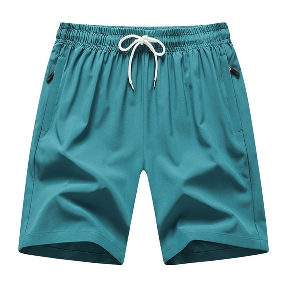 Bermuda Shorts for Men Summer Drawstring Quick Dry High Waist Wide Leg Shorts Casual Loose Shorts with Pockets