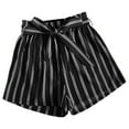 thumbnail image 1 of Bermuda Shorts for Women Come Belt Striped Chiffon Pants Baggy Dressy Casual Womens Jorts S-XL, 1 of 4