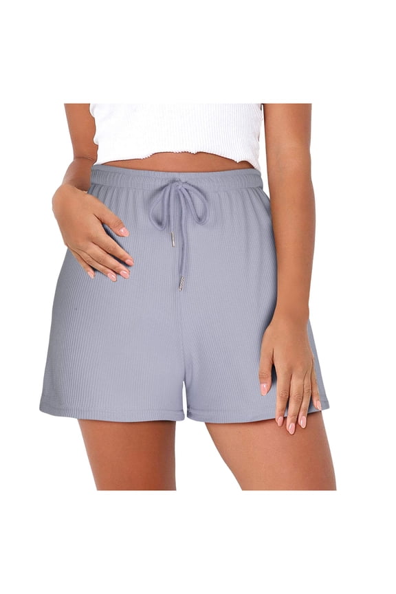 Bermuda Shorts for Women Drawstring Waisted Elastic Short for Running Casual Loose Comfy Pockets Sweatpants
