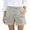 thumbnail image 1 of Bermuda Shorts for Women High Waisted Summer Shorts Wide Leg Dressy Casual Shorts with Pocket Chino Dress Short Light Brown S, 1 of 8