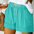 thumbnail image 1 of Bermuda Shorts for Women Stretchy Knee Length Sweat Jersey Athletic Shorts Long Cotton Lounge Shorts with Pockets, 1 of 5