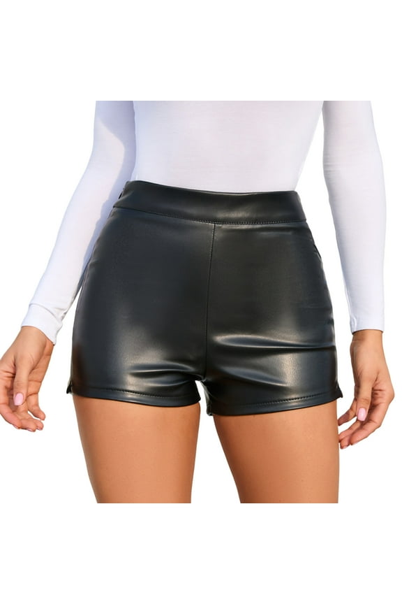 Bermuda Shorts for Women Trendy 2025 Casual Summer Drawstring Fashion Leather Tight Sexy Leisure Beach Vacation S-2XL