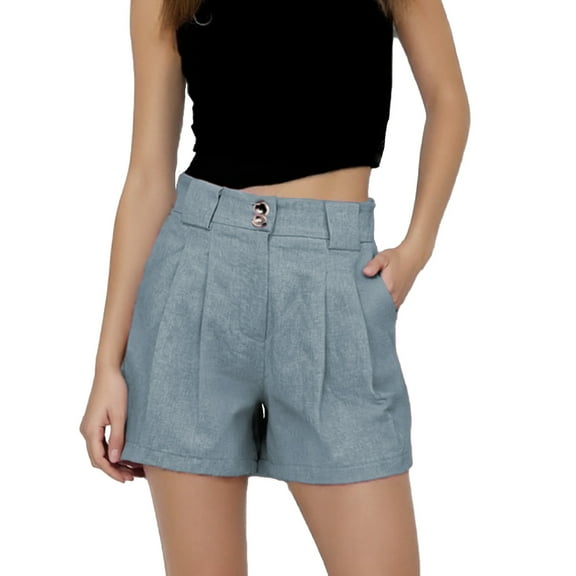 Bermuda Shorts for Women Trendy 2025 Elastic High Waisted Wide Leg Flowy Pleated Dressy Summer Baggy Dressy Casual Womens Jorts S-2XL