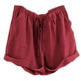 thumbnail image 1 of Bermuda Shorts for Women Trendy 2025 Fashion Plus Size Cotton Linen Loose Solid Sport Casual Pants Beach Vacation S-5XL, 1 of 2