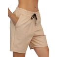 thumbnail image 1 of Bermuda Shorts with Pockets Active Draw string Jersey Summer Shorts, 1 of 5