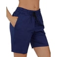 thumbnail image 1 of Bermuda Shorts with Pockets Active Draw string Jersey Summer Shorts, 1 of 5
