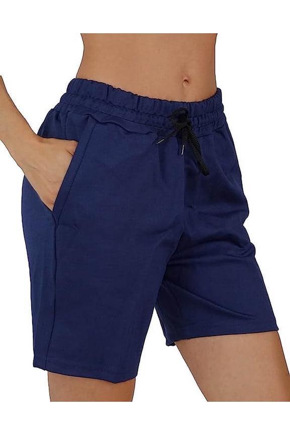 Bermuda Shorts with Pockets Active Draw string Jersey Summer Shorts