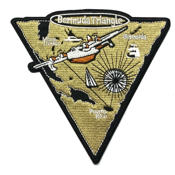 Bermuda Triangle Embroidered Patch Iron/Sew-On Applique X-Files Cryptid Mystery