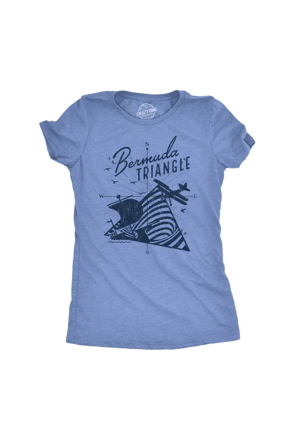 Bermuda Triangle T Shirt Funny Vintage Retro Graphic Tee Men Unisex S-5XL Hot Trending Shirt, Vintage Birthday Gift