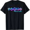 thumbnail image 1 of Bermuda Tropical Flower Tee Vacation Beach T-Shirt, 1 of 4