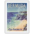 thumbnail image 1 of Bermuda - via Pan American World Airways - Vintage Airline Travel Poster by Loweree c.1953 - Japanese Unryu Rice Paper Art Print (Unframed) 18 x 24 in, 1 of 4