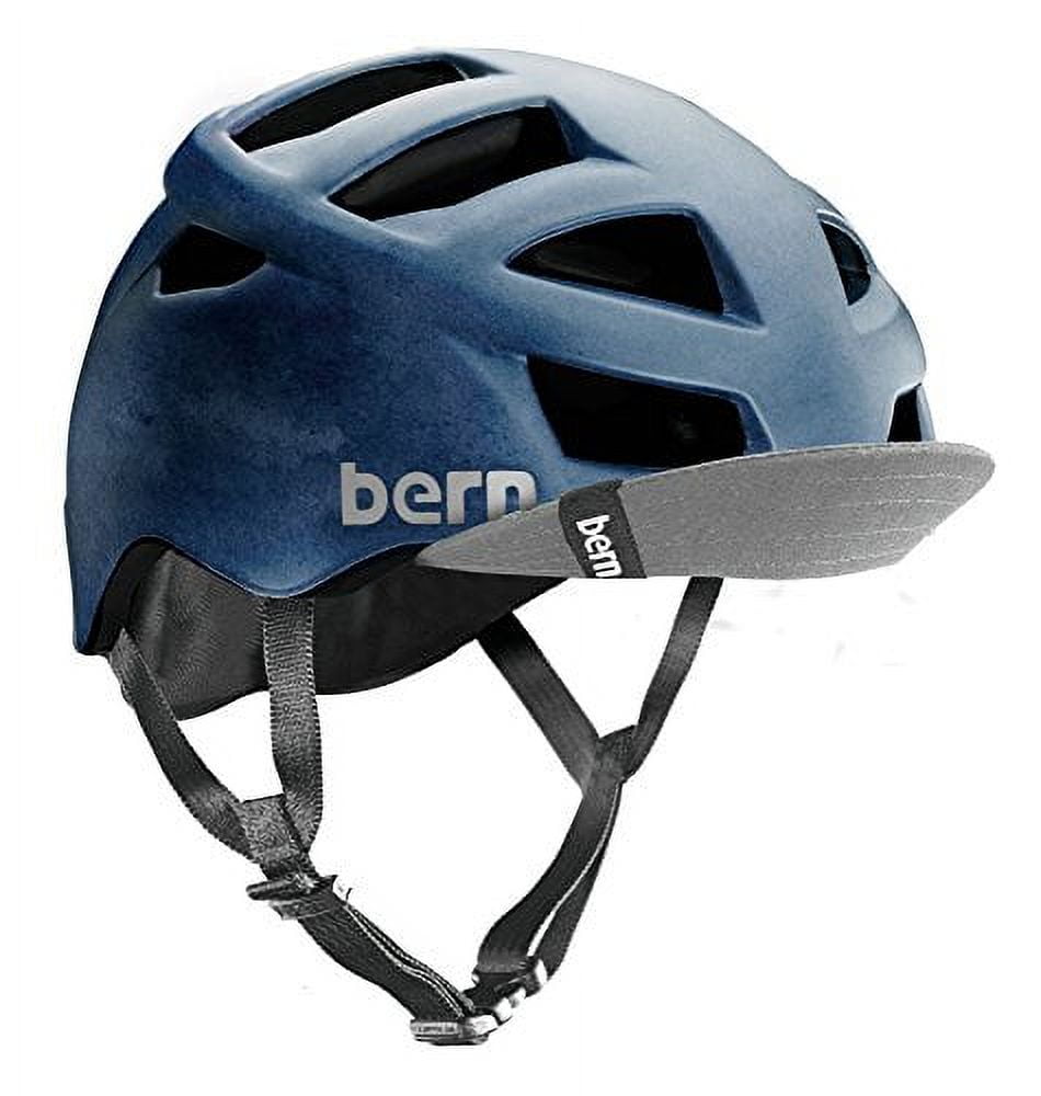 bern 2016 men's allston summer bike helmet Bern 2016 Men's Allston Summer Bike Helmet w/ Visor (XXL/XXXL, Matte Blue  Acid Wash)
