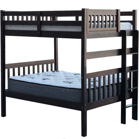 Bern Full over Full End Ladder Bunk Bed Espresso
