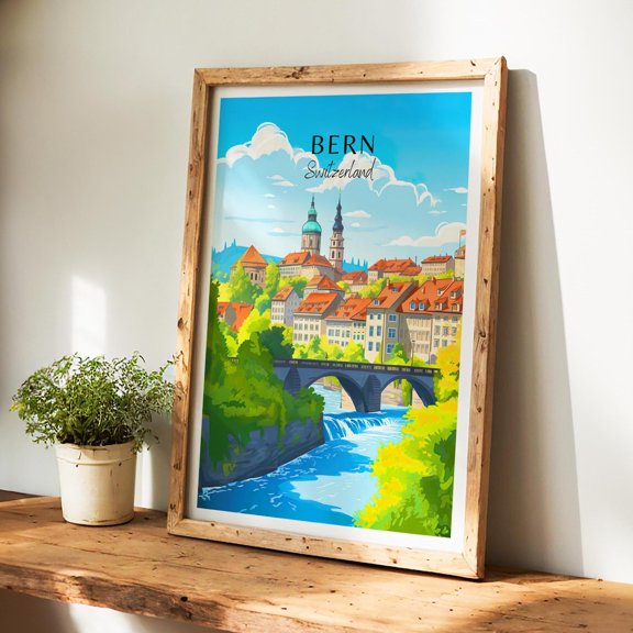 Bern Poster Switzerland Wall Art For Home Decor The Perfect Gift And A Lasting Travel Memory Art Print