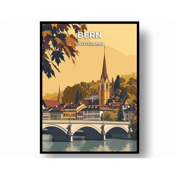 Bern Switzerland Travel Poster