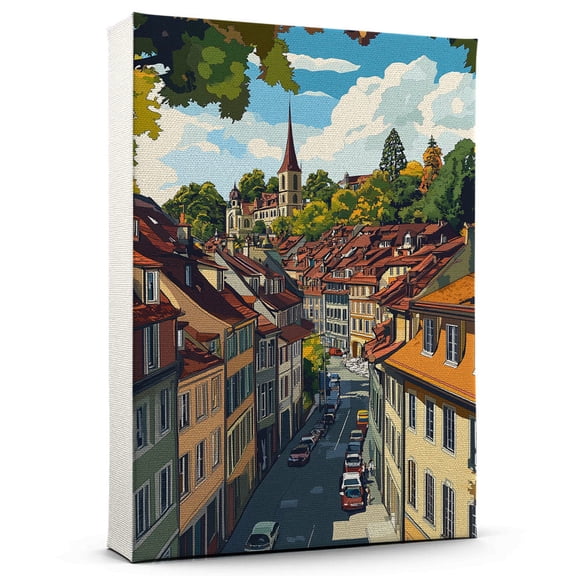 Bern Travel Canvass, Switzerland Canvass Wall Art, Bern Canvas Decor Paintings, Switzerland Pictures Canvas - 101AZ126