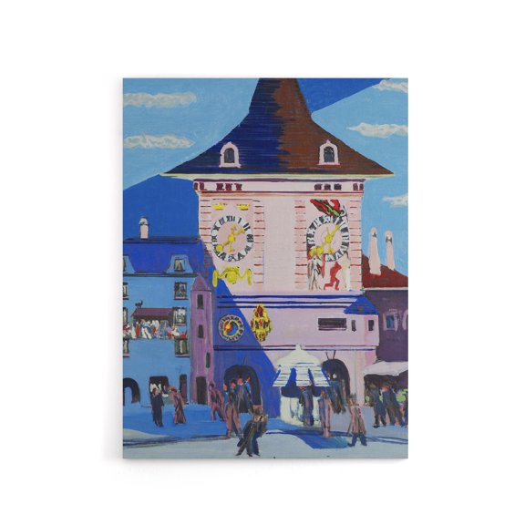 Bern with Belltower Ernst Ludwig Kirchner Canvas Wall Art 24x32"
