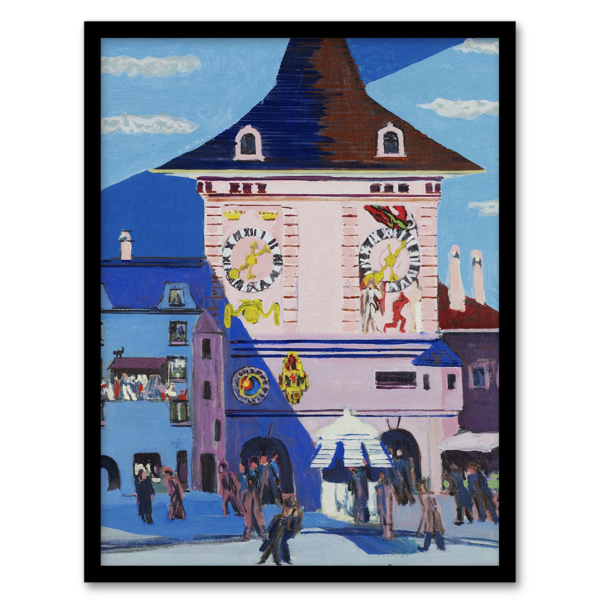 Bern With Belltower Ernst Ludwig Kirchner Framed Wall Art Print 12X16 bern-with-belltower-ernst-ludwig-kirchner-framed-wall-art-print-12x16