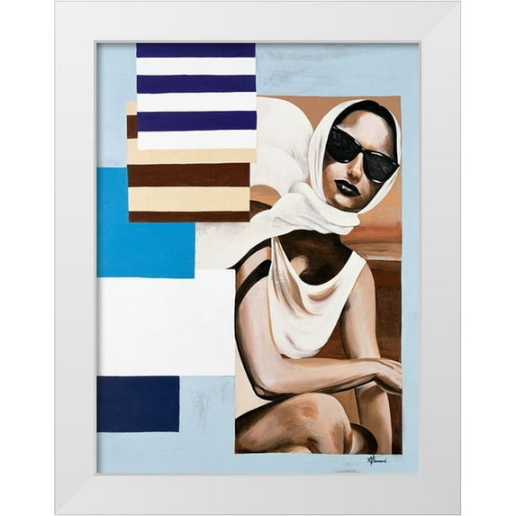Bernard, Anne 19x24 White Modern Wood Framed Museum Art Print Titled - Femme IV