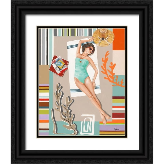 Bernard, Anne 26x32 Black Ornate Wood Framed with Double Matting Museum Art Print Titled - Femme 14