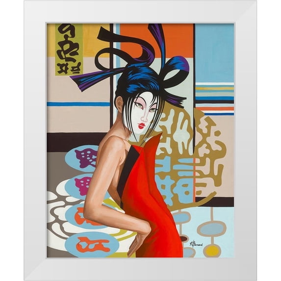 Bernard, Anne 26x32 White Modern Wood Framed Museum Art Print Titled - Miko